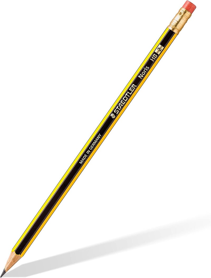 STAEDTLER Noris HB Pencils with Eraser - Pack of 3 - Image 2