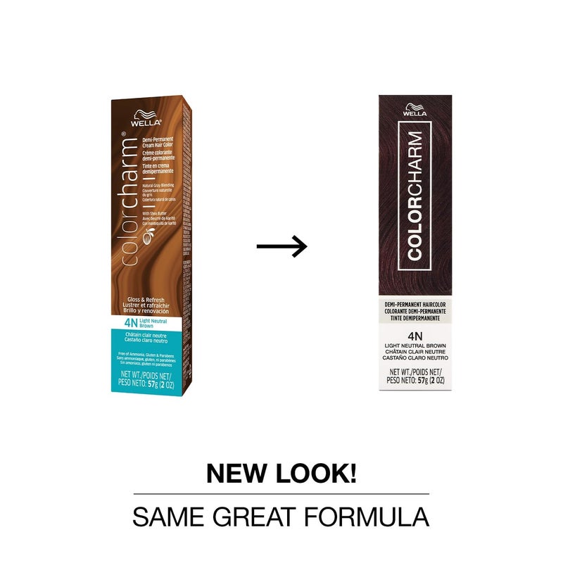 COLORCHARM Demi Permanent Hair Color | 4N Light Neutral Brown | Gloss, Refresh & Tone | 2 Fl Oz - Image 2