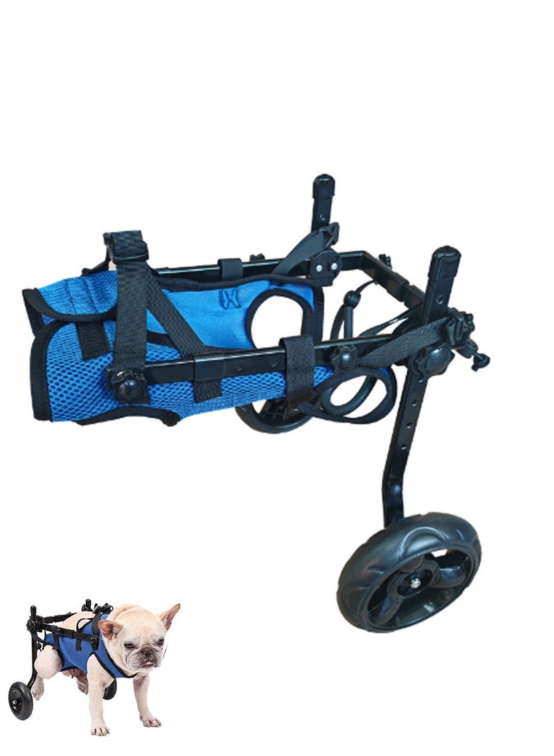 Kidle Adjustable 2 Wheel Pet Cart Dog Wheelchair for Back Legs Pet Rehabilitation Cart for Hind Legs Rehabilitation Auxiliary Assisted Wheels for Disabled Hind Legs Dogs Small Dog - Image 1