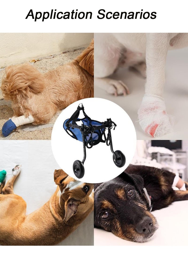 Kidle Adjustable 2 Wheel Pet Cart Dog Wheelchair for Back Legs Pet Rehabilitation Cart for Hind Legs Rehabilitation Auxiliary Assisted Wheels for Disabled Hind Legs Dogs Small Dog - Image 3