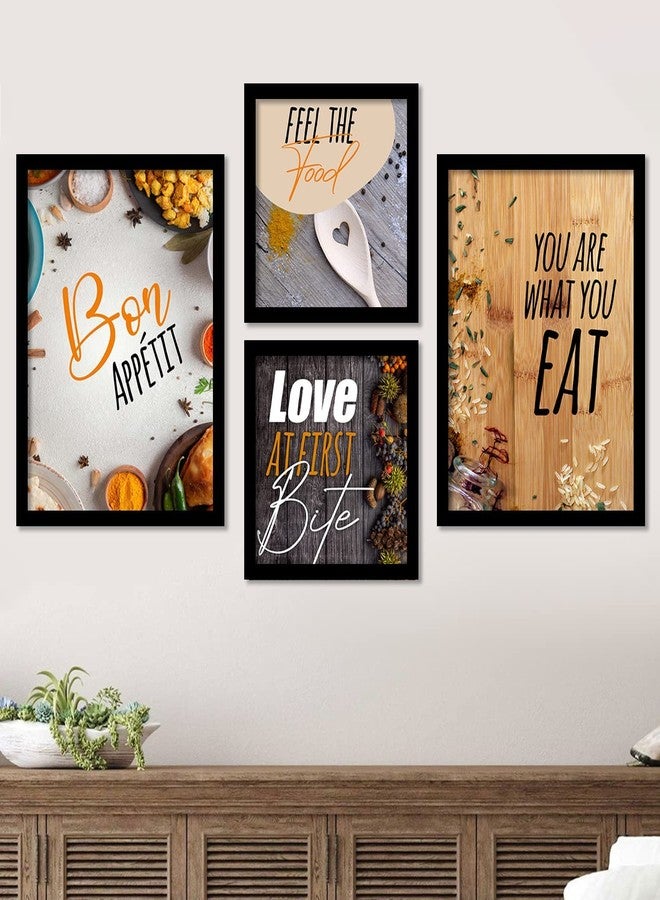 ARAkri Food Theme cooking quote Wall frame Painting with quotes for Restaurant Kitchen hotel Cafe Wall Decor - Framed Poster for Home kitchen (11x14 inch,11x11 inch) set of 4 - Image 2