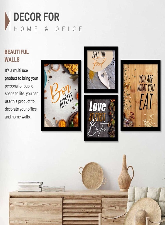 ARAkri Food Theme cooking quote Wall frame Painting with quotes for Restaurant Kitchen hotel Cafe Wall Decor - Framed Poster for Home kitchen (11x14 inch,11x11 inch) set of 4 - Image 4