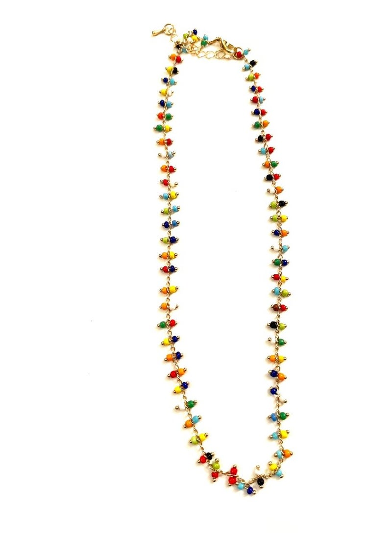 Trio Earrings - Colorful studs necklace - Image 1
