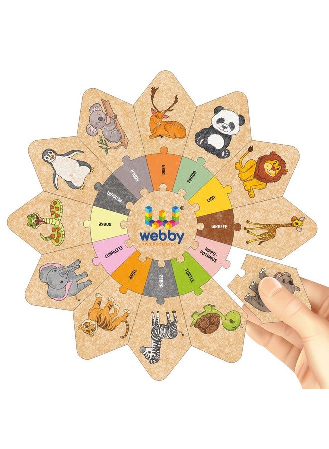 Webby Webby Wild Animals - Star Jigsaw Puzzle, Montessori Early Educational Pre School Puzzle Toy for 2+ Years Kid (25 Pcs)  - Image 3