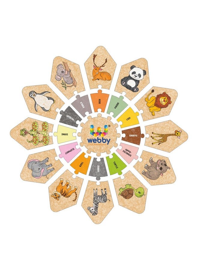 Webby Webby Wild Animals - Star Jigsaw Puzzle, Montessori Early Educational Pre School Puzzle Toy for 2+ Years Kid (25 Pcs)  - Image 2