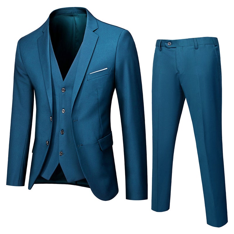 Double Buckle Suit Suit Men'S Korean-Style Slim Fit Wedding Bridegroom Business Casual Suit Men - Image 1