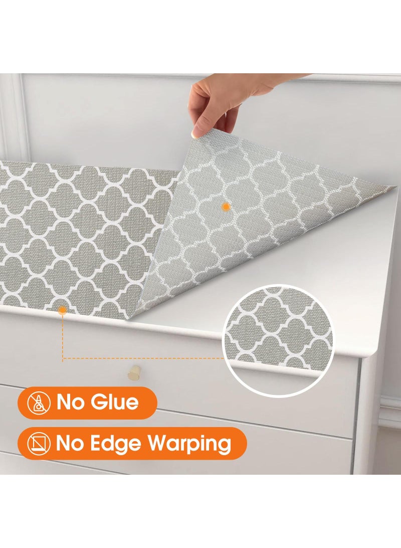 PVC Cabinet Mats Refrigerator Anti Slip Mats Waterproof And Oil Proof Mats Kitchen Drawer Storage Mats Dust Proof Mats Shelf Liners For Kitchen Cabinets Non Adhesive Cabinet Liner Non Slip Contact P - Image 4