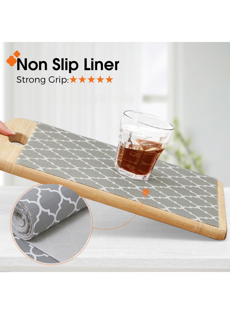 PVC Cabinet Mats Refrigerator Anti Slip Mats Waterproof And Oil Proof Mats Kitchen Drawer Storage Mats Dust Proof Mats Shelf Liners For Kitchen Cabinets Non Adhesive Cabinet Liner Non Slip Contact P - Image 2