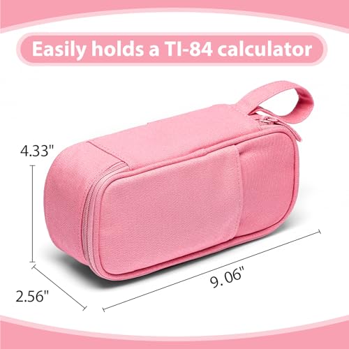 SPACEMATE Pencil Case Pouch Box Bag School Supplies Girls Boys Kids, Cute Preppy Stuff Large Big Capacity Aesthetic Pen Organizer, Back to College Stationary, Rosy Pink, Heavy Duty Canvas, 1800ml - Image 5