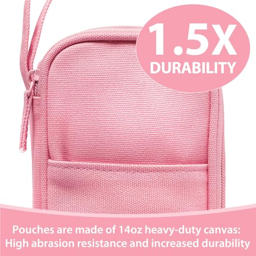 SPACEMATE Pencil Case Pouch Box Bag School Supplies Girls Boys Kids, Cute Preppy Stuff Large Big Capacity Aesthetic Pen Organizer, Back to College Stationary, Rosy Pink, Heavy Duty Canvas, 1800ml - Image 3
