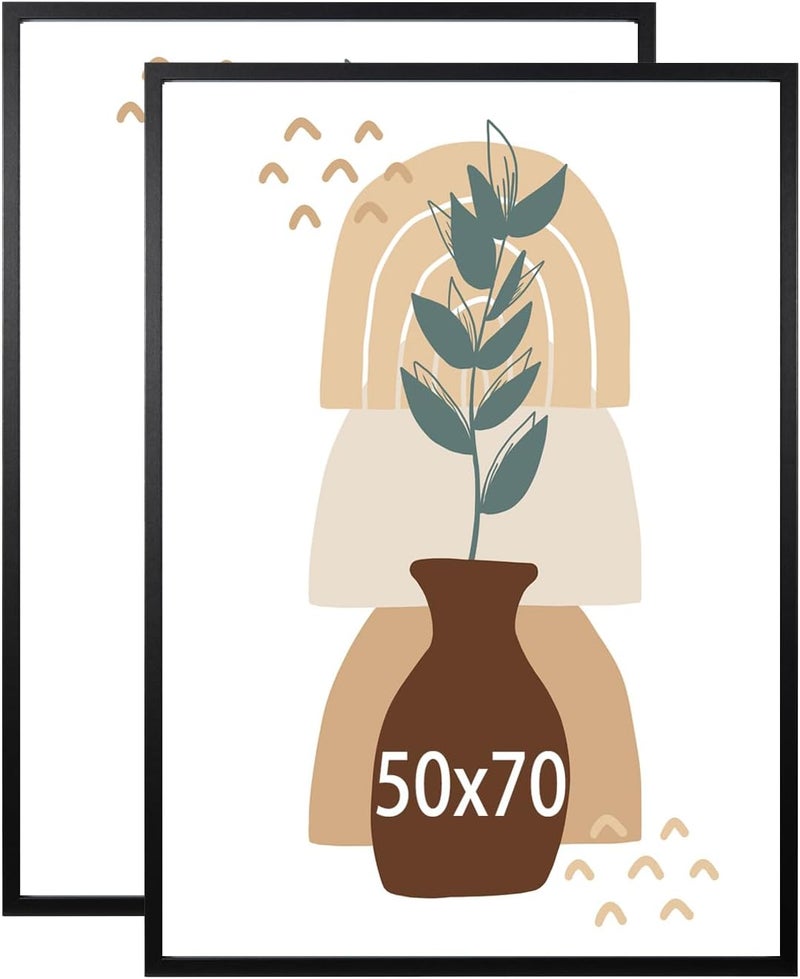 KAIWIN إطار صور 2 x أسود للحائط والمكتب 50 × 70 سم - Image 1