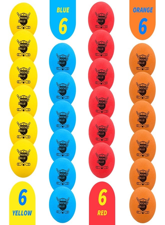 Pandahero 24-Pack Mini Knee Hockey Balls for Indoor Play - Soft Foam Balls for Floor Hockey & Mini Sticks - Easter Gifts & Easter Basket Stuffers for Toddler Kids Boys Girls - Image 3