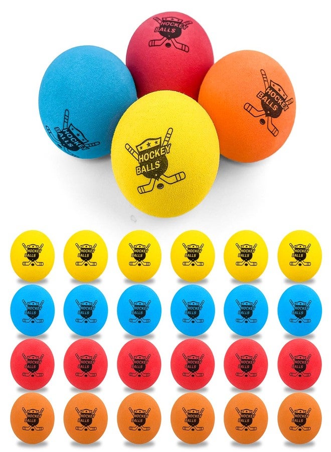 Pandahero 24-Pack Mini Knee Hockey Balls for Indoor Play - Soft Foam Balls for Floor Hockey & Mini Sticks - Easter Gifts & Easter Basket Stuffers for Toddler Kids Boys Girls - Image 1