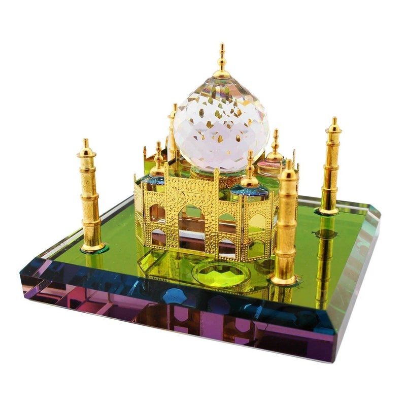 Lilone Show Piece Of Crystal Taj Mahal Home Decorative Miniature - Image 5