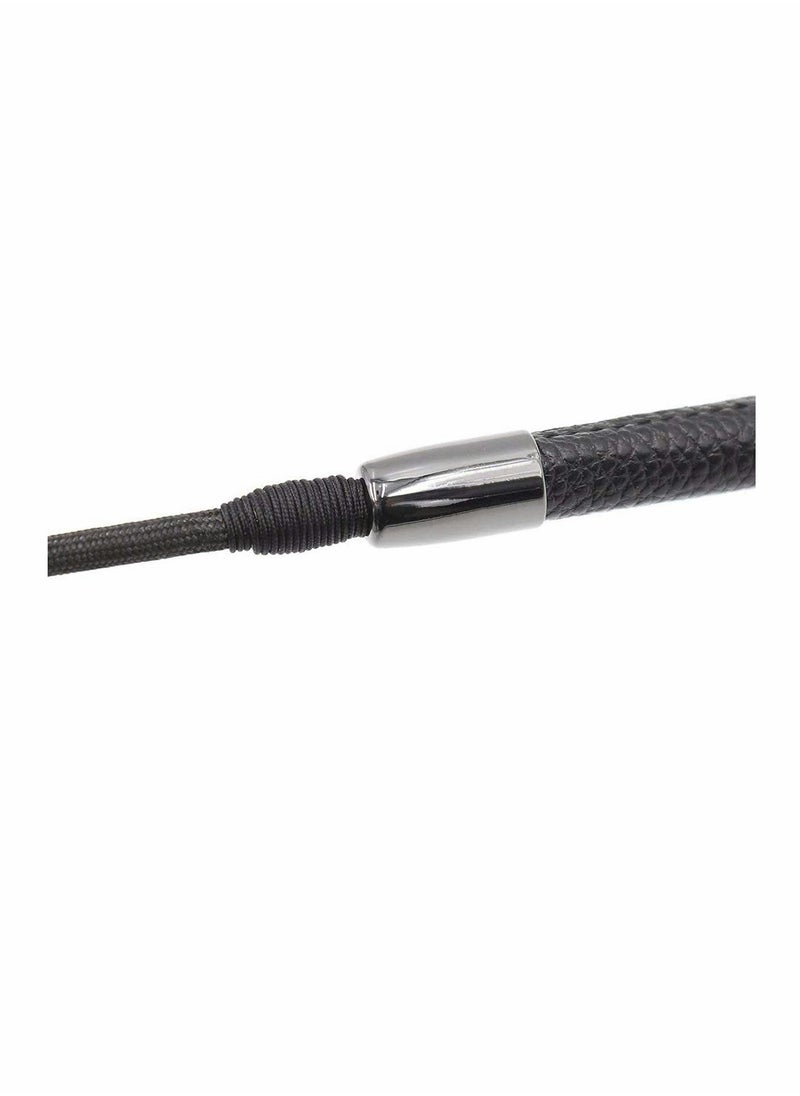 KASTWAVE 18 Inches Real Riding Crop English Whip, with Genuine Leather, Top Premium Quality Crops, Equestrianism Horse Crop Black Horse Whip Leathe  - Image 3