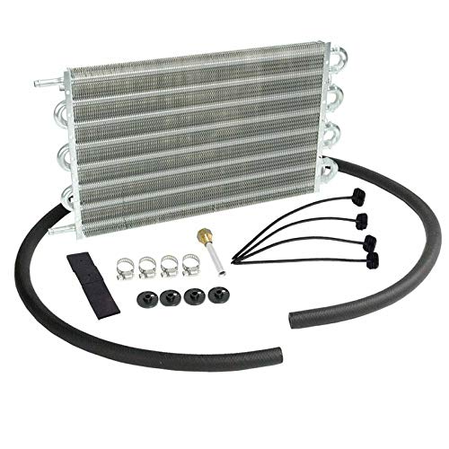 MAGQOO 8 Row Tube and Fin Transmission Cooler High Performance Universal Aluminium Oil Cooler Kit - Image 1