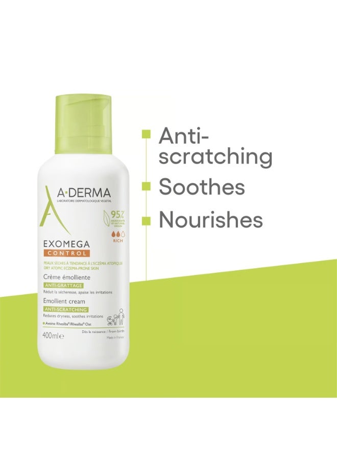 A-Derma Exomega Control Emollient Cream Set 2x400ml - Image 3