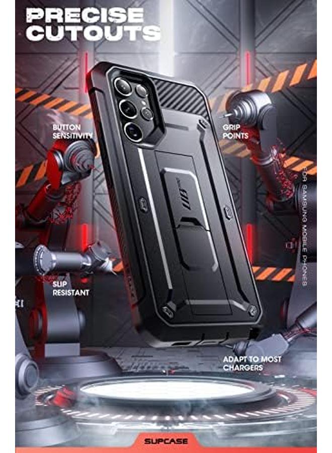 Supcase Unicorn Beetle Pro Series Case For Samsung Galaxy S22 Ultra 5G 2022 Release Full Body Dual Layer Rugged Belt Clip And Kickstand Case Without Built In Screen Protector Black - Image 4