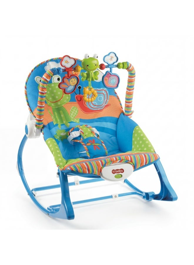 Tiibaby 3-in-1 Infant to Toddler Rocking Chair - Heavy Duty Metal Frame, Waterproof Fabric, Music & Soothing Vibrations - Up to 18kg - Image 1