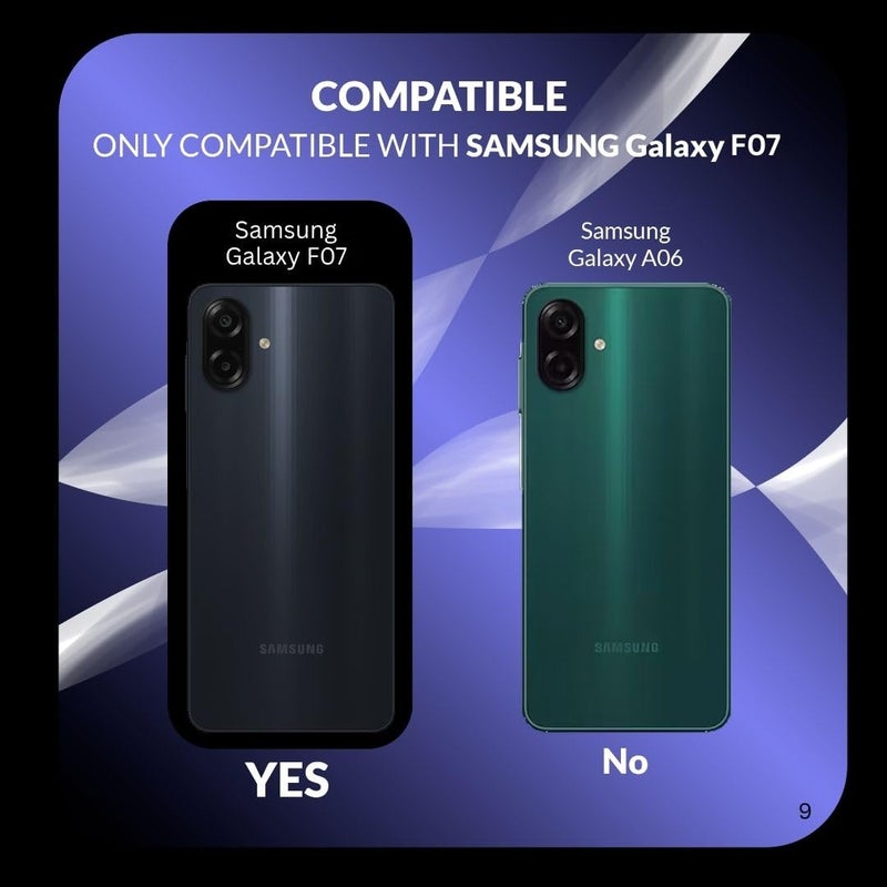 ShieldTech Back Cover Case + Screen Protector for Samsung Galaxy F07 | Transparent & Black Mobile Phone Back Cover Case for Samsung Galaxy F 07 / Samsung F07 | TPU & PC Black Mobile Phone Back Cover - Image 5