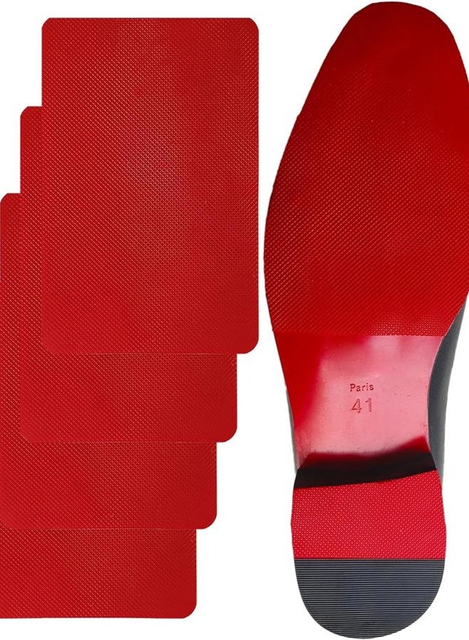 CZBYXA12 Red Bottoms Shoe Sole Protector Sole Guard Compatible with Christian Louboutin Mens and Womens Shoes,Self-Adhesive Shoe Sole Guard Replacement for Louboutin Shoes(8.0"x4.0",Red-2Pairs) - Image 1
