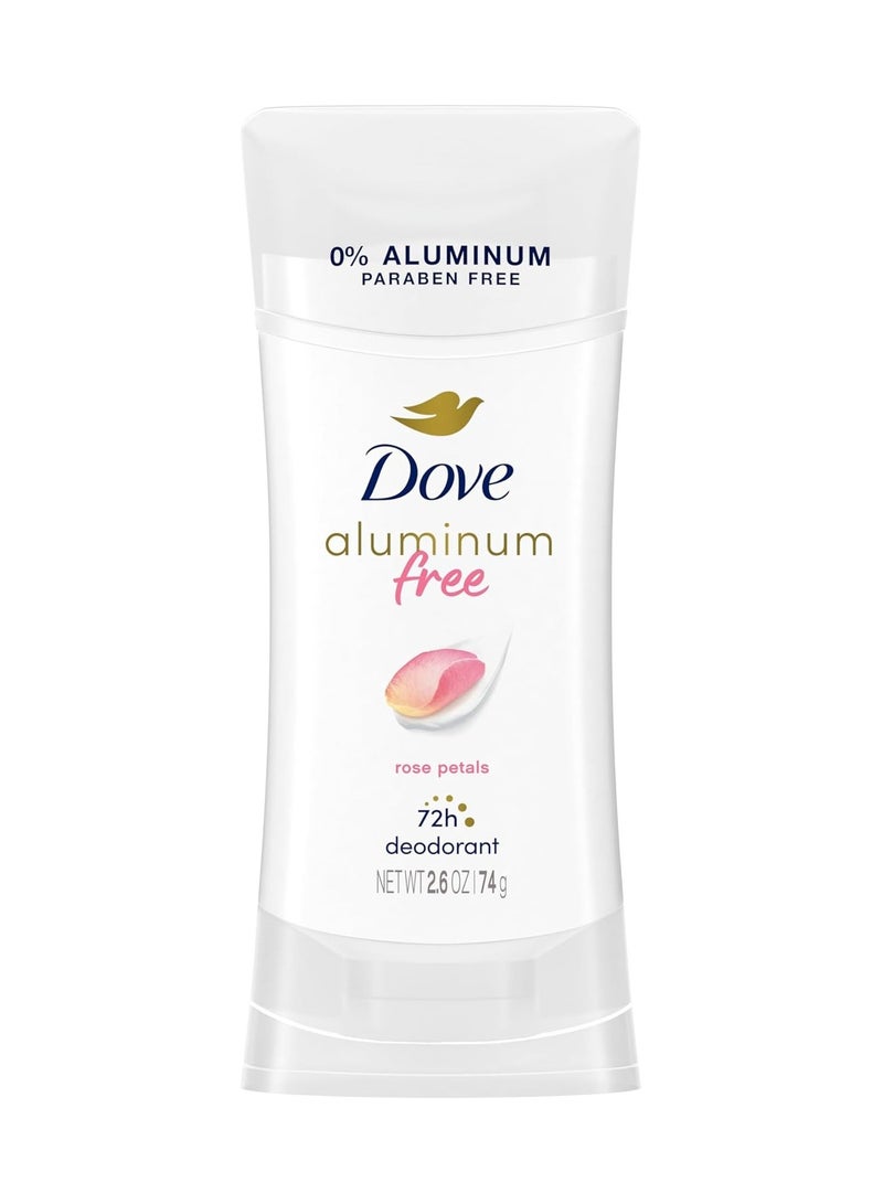 Dove 0% Aluminum Deodorant Stick Non irritating for Underarm Care Rose Petals Kindest, 2.6 Oz