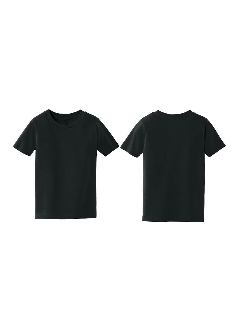 PRINTSHOP4ME Kids Boys T-shirt Pack of 5 - Cotton Short Sleeve - Round Neck T-shirt - Plain Top Tees for Boys and Girls Unisex  - Image 5