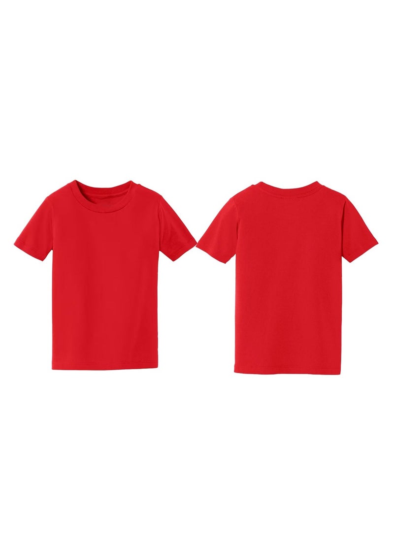 PRINTSHOP4ME Kids Boys T-shirt Pack of 5 - Cotton Short Sleeve - Round Neck T-shirt - Plain Top Tees for Boys and Girls Unisex  - Image 4