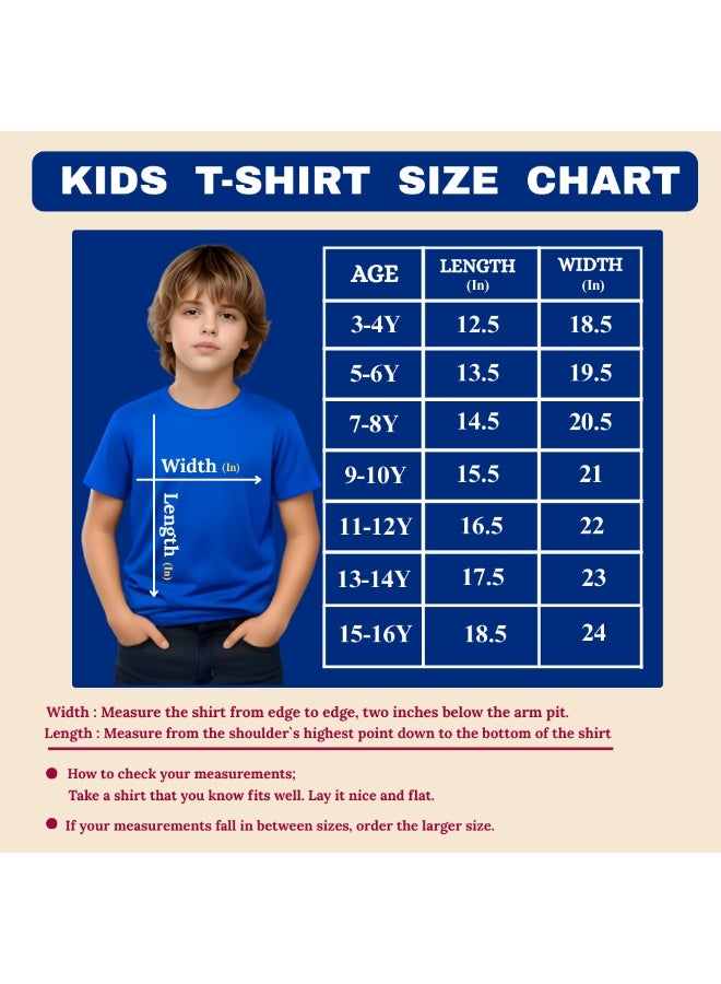 برينت شوب فور مي مجموعة من 5 تيشرتات للأولاد - تيشرتات قطنية ناعمة برقبة دائرية وأكمام قصيرة للارتداء اليومي - مقاس مريح للمدرسة والاستخدام اليومي واللعب في الهواء الطلق ورحلات نهاية الأسبوع والسفر - Image 3
