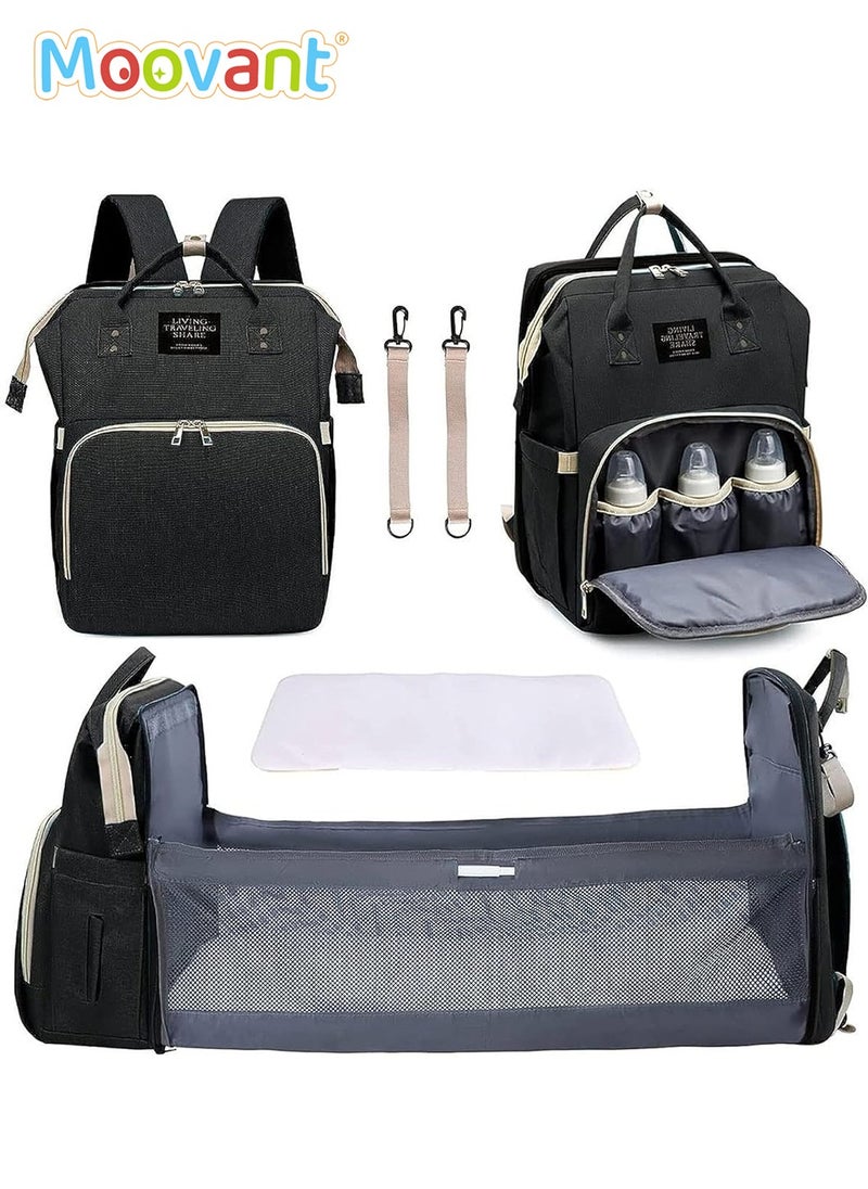 Baby Diaper Bag Backpack with Changing Station, Waterproof Mommy Bag with Portable Change Mat & USB Charge Port, Large Capacity Travel Mother Backpack with Stroller Straps for Newborn Mother Father, Black - pzsku/Z7EA7CF87B8560B6A2036Z/45/_/1713173592/b0fe3964-d932-4c3e-88cf-b5c268aae3a1