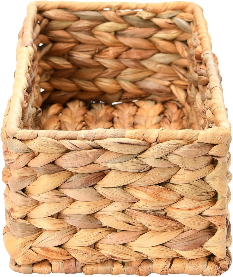 Household Essentials Water Hyacinth Rectangular Storage Basket, Natural - Image 5
