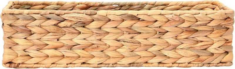 Household Essentials Water Hyacinth Rectangular Storage Basket, Natural - Image 3
