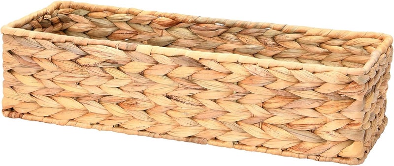 Household Essentials Water Hyacinth Rectangular Storage Basket, Natural - Image 1
