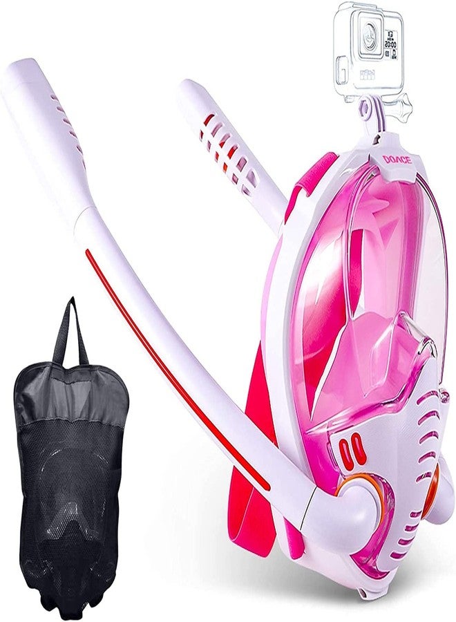 VBM Full Face Snorkel Mask Double Tubes Designed Anti Leak Dry Top System with Camera Mount 180°Panoramic View Snorkeling Gear for Adults Kids Men Women Safe Breathing Snorkel Set - Image 3