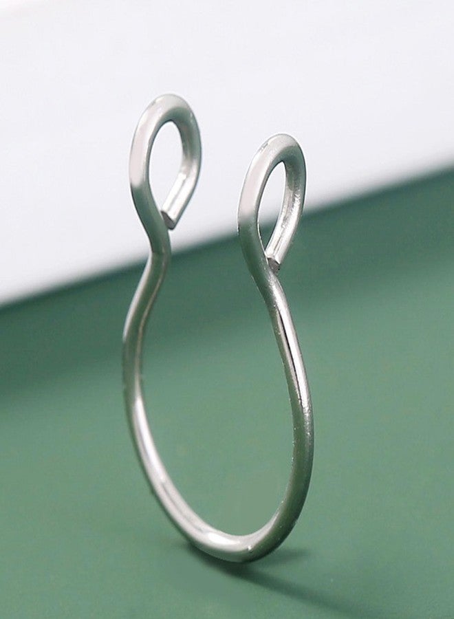 AVYRING Fake Nose Ring Fake Piercings Fake Nose Rings Magnetic Nose Ring Fake Nose Stud Fake Nose Piercing Fake Septum Piercing Fake Nose Hoop Faux Nose Rings for Women Men Sliver Black - Image 5