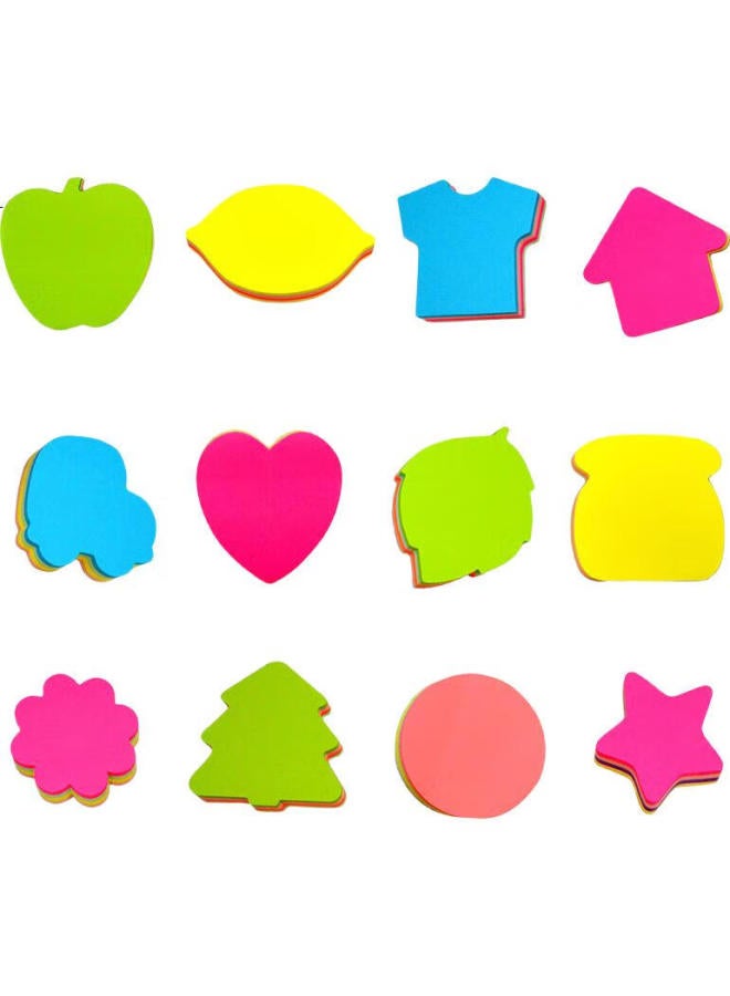 Stickn 160 Sheets 4 Colors Cute Shaped Sticky Notes Irregular Memo Pads 70*70Mm Lemon Shape 33030 - Image 2