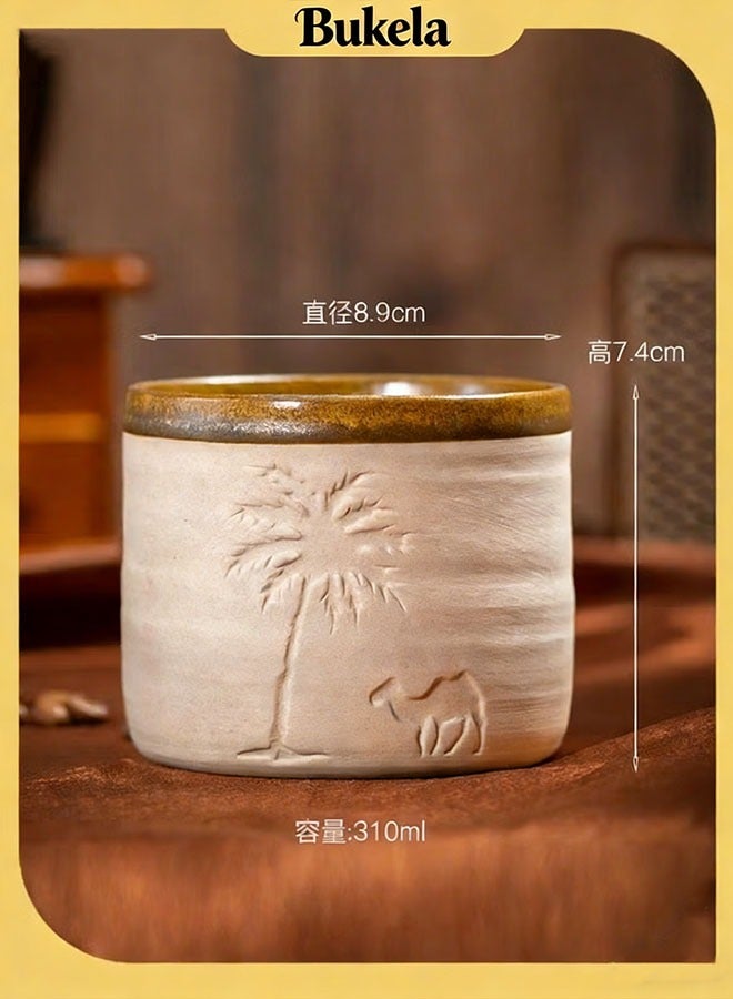 Bukela Desert Palm Tree and Camel Pattern Ceramic Coffee Mug, 310ml, Reusable, Hand Wash Only, Perfect for Family Gatherings and Special Occasions, Desert Theme Gift, Desert Coffee Mug | Desert Theme Decor | Ceramic Mug, Back to School Coffee Mug - Image 5