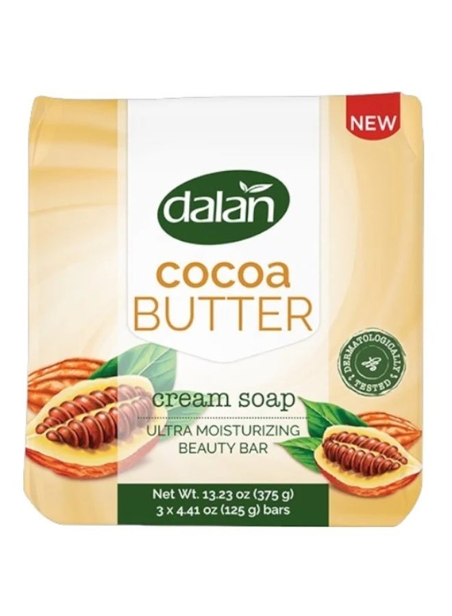 صابون كريمي بـ زبدة الكاكاو مرطب  – 3 × 125 جرام