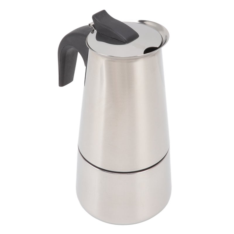 Stainless Steel Moka Pot: Food Grade Stainless Steel No Rust Lightweight - Multipurpose Easy Clean Portable Coffee Maker for Home, Outdoor Camping and Coffee Lovers - Image 1