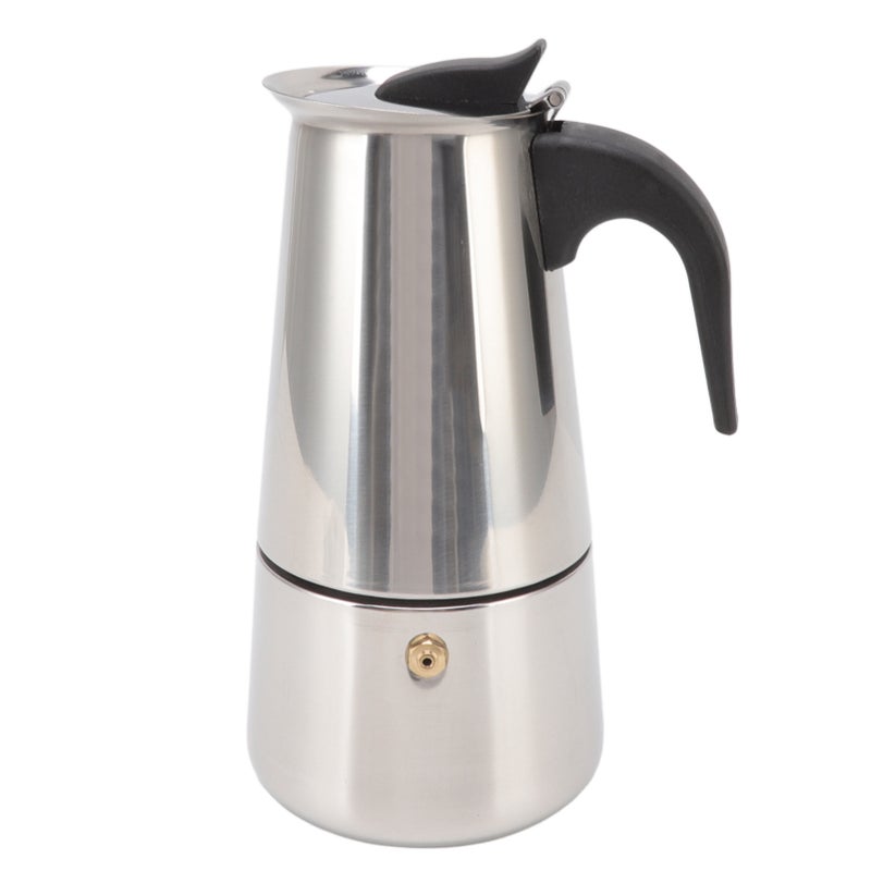 Stainless Steel Moka Pot: Food Grade Stainless Steel No Rust Lightweight - Multipurpose Easy Clean Portable Coffee Maker for Home, Outdoor Camping and Coffee Lovers - Image 4