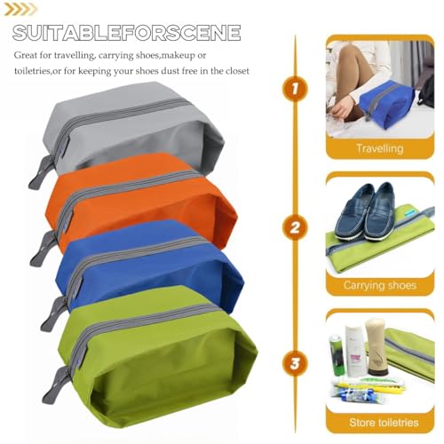 Tumecos 4 Pack Large Waterproof Portable Travel Organizer Toiletry Dopp Kit, Space Saving Shoe Bag Pouch - Image 4