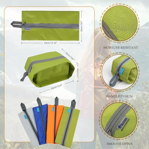 Tumecos 4 Pack Large Waterproof Portable Travel Organizer Toiletry Dopp Kit, Space Saving Shoe Bag Pouch - Image 5