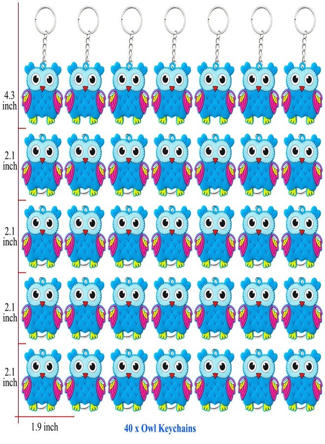 Elecrainbow 40 Pack Owl Keyring Pack Party Favor for Owl Lover, Guest Return Gift, Forest Animal Themed Party, Birthday - Image 4
