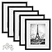upsimples 11x14 Picture Frame Set of 5,Display Pictures 8x10 with Mat or 11x14 Without Mat,Black Photo Frames for Wall - Image 2