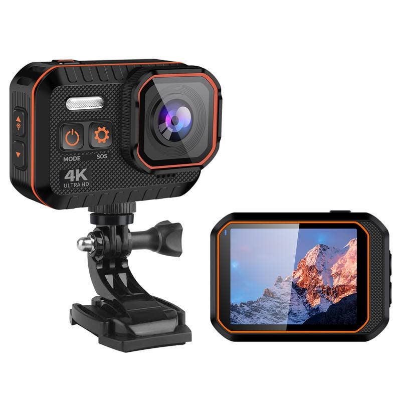 AUSHA® 4K Action Camera - Underwater Vlog Camera IPX8 Waterproof, 170-Degree Wide-Angle Lens, EIS, Wi-Fi, 4K @ 60fps Video & 24 MP Photo and Remote Control for Vlogging & YouTube - Image 1