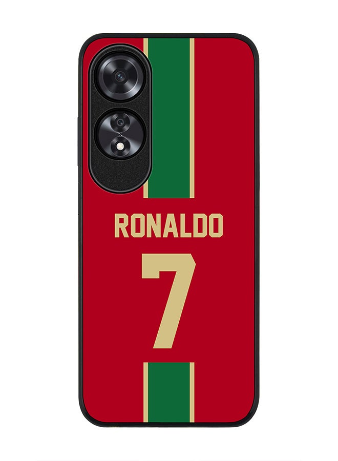 Stylizedd Rugged Black edge case for Oppo A60, Slim fit Soft Case Flexible Anti Drop TPU Gel Thin Cover - Football Team - Portugal, Player Name - Ronaldo - Image 1