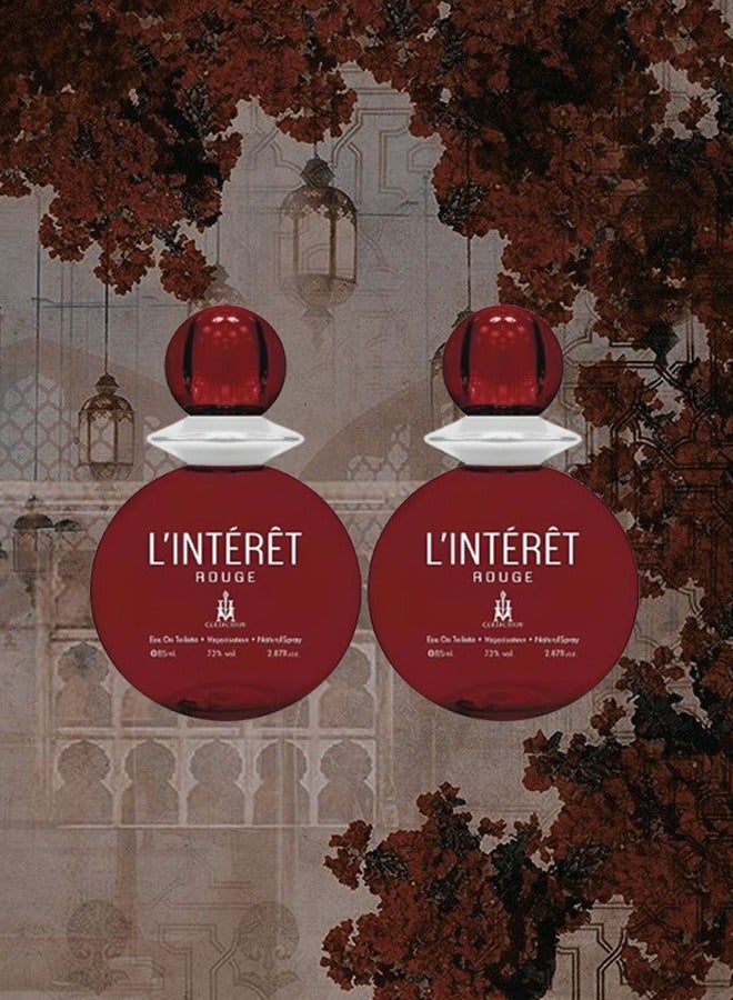 كوليكشن 2 قطع عطر لانترت روج للنساء 85 مل - Image 1