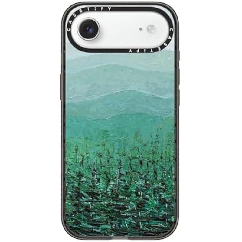 Casetify Impact iPhone Air Case 【Slim/Wireless Charging Compatible / 8.2 ft. 4X Military Grade Drop Protection】 - Pine Forest - Clear Black - Image 1