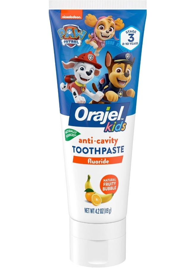 Orajel, Paw Patrol Anticavity Fluoride Toothpaste, Bubble Berry, 4.2 Oz (119 G) - Image 1