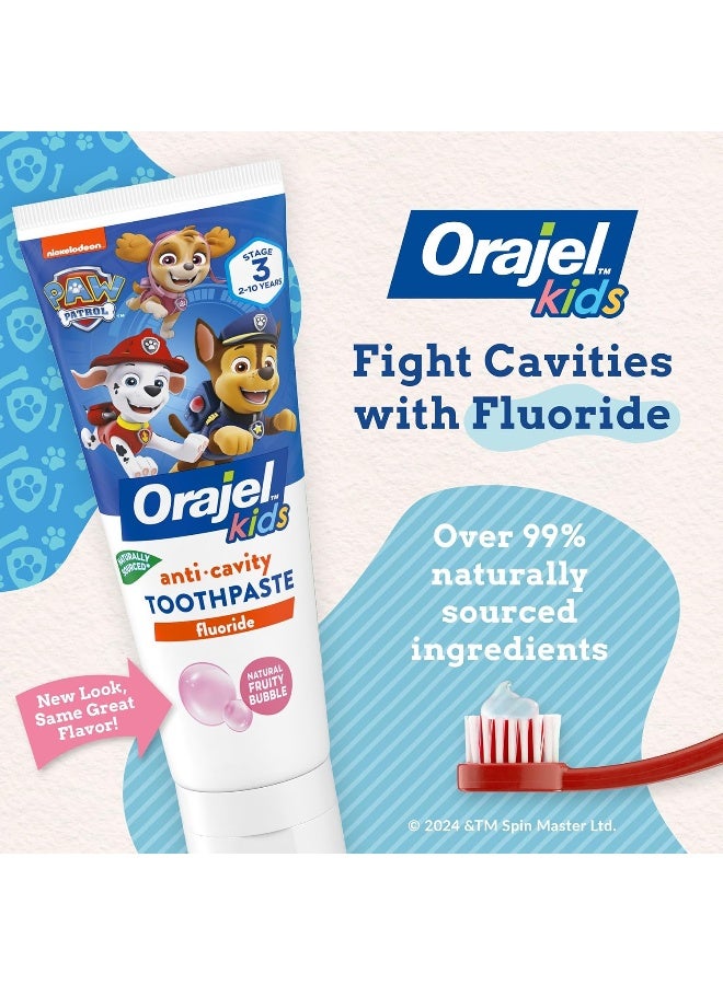 Orajel, Paw Patrol Anticavity Fluoride Toothpaste, Bubble Berry, 4.2 Oz (119 G) - Image 2